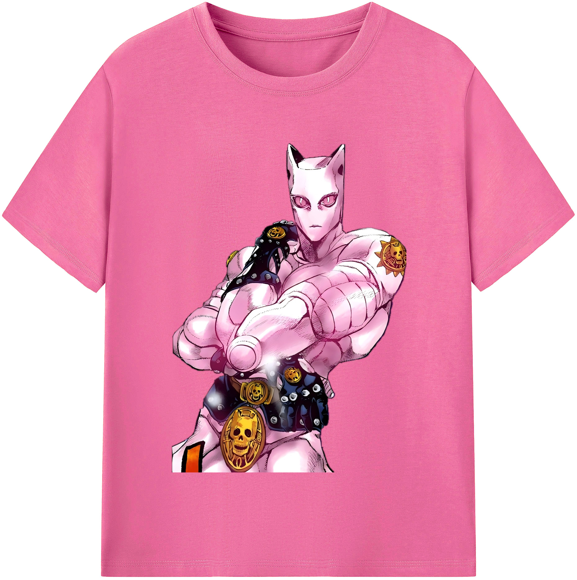 （画像用） ジョジョの奇妙な冒険 きら よしかげ JoJo's Bizarre Adventure Kira Yoshikage レディースカジュアルプリントTシャツ（綿100％）